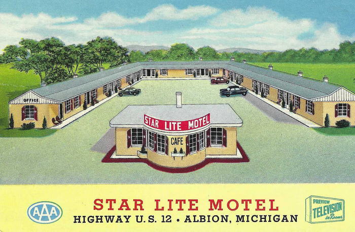 Star Lite Motel - Old Postcard